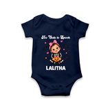 Too Cute to Spook Halloween Romper - NAVY BLUE - New Born (Chest 14")