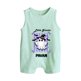 Little Ghostie Halloween Romper Suit - MINT GREEN - New Born (Chest 18")
