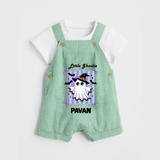 Little Ghostie Halloween Dungaree - MINT GREEN - 0 - 5 Months Old (Chest 18")