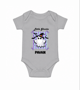 Little Ghostie Halloween Romper - GREY - New Born (Chest 14")