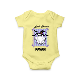 Little Ghostie Halloween Romper - PASTEL YELLOW - New Born (Chest 14")