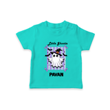 Little Ghostie Halloween T Shirt - TEAL - 0-5 Months Old (Chest 17")