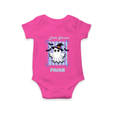 Little Ghostie Halloween Romper - HOT PINK - New Born (Chest 14")