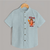 My First Hanuman Jayanti – Personalized Shirt - ARCTIC BLUE - 0 - 6 Months Old (Chest 23")