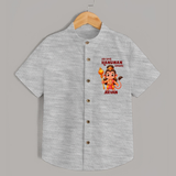 My First Hanuman Jayanti – Personalized Shirt - GREY - 0 - 6 Months Old (Chest 23")