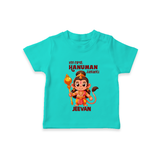 My First Hanuman Jayanti – Personalized Baby T-Shirt - TEAL - 0-5 Months Old (Chest 17")