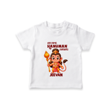 My First Hanuman Jayanti – Personalized Baby T-Shirt - WHITE - 0-5 Months Old (Chest 17")