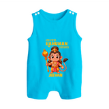 My First Hanuman Jayanti – Personalized Baby Romper Suit - SKY BLUE - New Born (Chest 18")