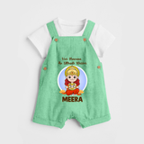 Veer Hanuman The Ultimate Warrior – Personalized Baby Dungaree - GREEN - 0 - 5 Months Old (Chest 18")