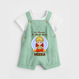 Veer Hanuman The Ultimate Warrior – Personalized Baby Dungaree - MINT GREEN - 0 - 5 Months Old (Chest 18")