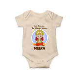 Veer Hanuman The Ultimate Warrior – Personalized Baby Romper - IVORY - New Born (Chest 14")