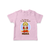 Veer Hanuman The Ultimate Warrior – Personalized Baby T-Shirt - BABY PINK - 0-5 Months Old (Chest 17")