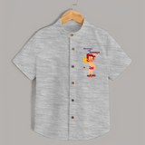 Unstoppable Like Hanuman – Personalized Shirt - GREY - 0 - 6 Months Old (Chest 23")