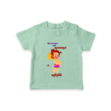 Unstoppable Like Hanuman – Personalized Baby T-Shirt - MINT GREEN - 0-5 Months Old (Chest 17")