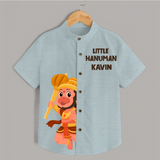 Little Hanuman Shirt | Custom Baby Shirt for Hanuman - ARCTIC BLUE - 0 - 6 Months Old (Chest 23")