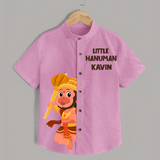 Little Hanuman – Personalized Shirt - BABY PINK - 0 - 6 Months Old (Chest 23")