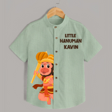 Little Hanuman – Personalized Shirt - MINT GREEN - 0 - 6 Months Old (Chest 23")