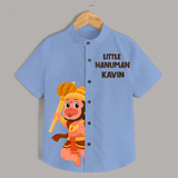 Little Hanuman – Personalized Shirt - SKY BLUE - 0 - 6 Months Old (Chest 23")