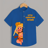 Little Hanuman Shirt | Custom Baby Shirt for Hanuman - COBALT BLUE - 0 - 6 Months Old (Chest 23")