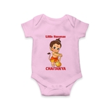 Bal Hanuman Inspired Baby Romper - BABY PINK - New Born (Chest 14")