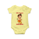 Bal Hanuman Inspired Baby Romper - PASTEL YELLOW - New Born (Chest 14")