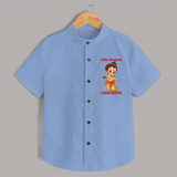 Bal Hanuman Inspired Shirt - SKY BLUE - 0 - 6 Months Old (Chest 23")
