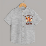 with Bajrang Energy – Personalized Shirt - GREY - 0 - 6 Months Old (Chest 23")