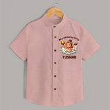 with Bajrang Energy – Personalized Shirt - PEACH - 0 - 6 Months Old (Chest 23")