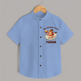 with Bajrang Energy – Personalized Shirt - SKY BLUE - 0 - 6 Months Old (Chest 23")