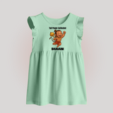 Tail Power Activated – Personalized Baby Frock - MINT GREEN - 0 - 3 Months Old (Chest 17")
