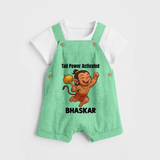 Tail Power Activated – Personalized Baby Dungaree - GREEN - 0 - 5 Months Old (Chest 18")