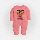 Tail Power Activated – Personalized Baby Fullbody Suit - PEACH - New Born (Chest 7.5")