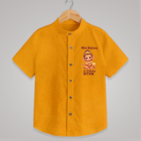 Mini Bajrang in Training – Personalized Shirt - CHROME YELLOW - 0 - 6 Months Old (Chest 23")
