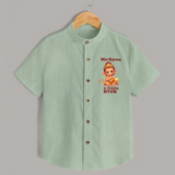 Mini Bajrang in Training – Personalized Shirt - MINT GREEN - 0 - 6 Months Old (Chest 23")