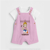 Lord Hanuman – Personalized Baby Dungaree - BABY PINK - 0 - 5 Months Old (Chest 18")