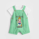 Lord Hanuman – Personalized Baby Dungaree - GREEN - 0 - 5 Months Old (Chest 18")