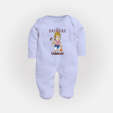 Lord Hanuman – Personalized Baby Fullbody Suit - BABY BLUE - New Born (Chest 7.5")