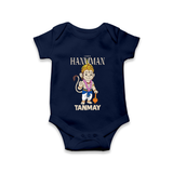Lord Hanuman – Personalized Baby Romper - NAVY BLUE - New Born (Chest 14")
