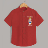 Lord Hanuman – Personalized Shirt - RED - 0 - 6 Months Old (Chest 23")