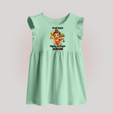 Small Hands Mighty Strength – Personalized Baby Frock - MINT GREEN - 0 - 3 Months Old (Chest 17")