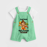 Small Hands Mighty Strength – Personalized Baby Dungaree - GREEN - 0 - 5 Months Old (Chest 18")