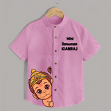 Mini Hanuman – Personalized Shirt - BABY PINK - 0 - 6 Months Old (Chest 23")