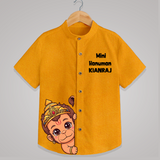 Mini Hanuman – Personalized Shirt - CHROME YELLOW - 0 - 6 Months Old (Chest 23")