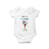 Romper/Bodysuit for Daddy's Birthday | Cute Gift from Baby - WHITE - 0 - 3 Months Old (Chest 16")