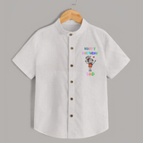 Shirt for Daddy's Birthday | Cute Gift from Baby - WHITE - 0 - 6 Months Old (Chest 23")