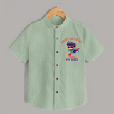 Newborn Shirt - Happy Birthday Dad | Soft Cotton Comfort - MINT GREEN - 0 - 6 Months Old (Chest 23")