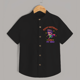 Newborn Shirt - Happy Birthday Dad | Soft Cotton Comfort - BLACK - 0 - 6 Months Old (Chest 23")