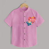 Cute Baby Shirt Outfit for Dad's Birthday | Soft & Breathable - BABY PINK - 0 - 6 Months Old (Chest 23")