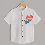 Cute Baby Shirt Outfit for Dad's Birthday | Soft & Breathable - WHITE - 0 - 6 Months Old (Chest 23")