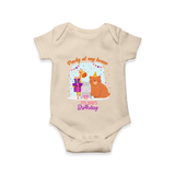 Daddy Birthday Romper/Onesie for Babies | Soft & Breathable Cotton Romper/Bodysuit - IVORY - 0 - 3 Months Old (Chest 16")
